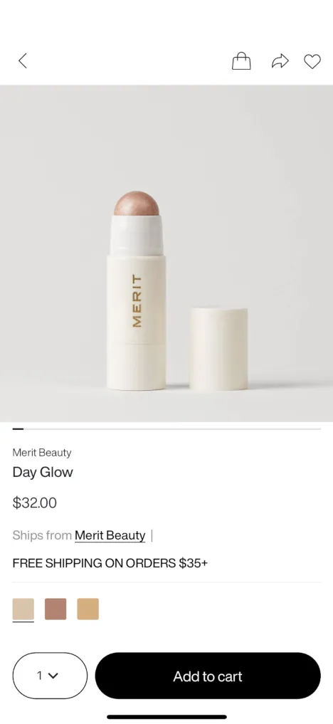 product details page mobile app